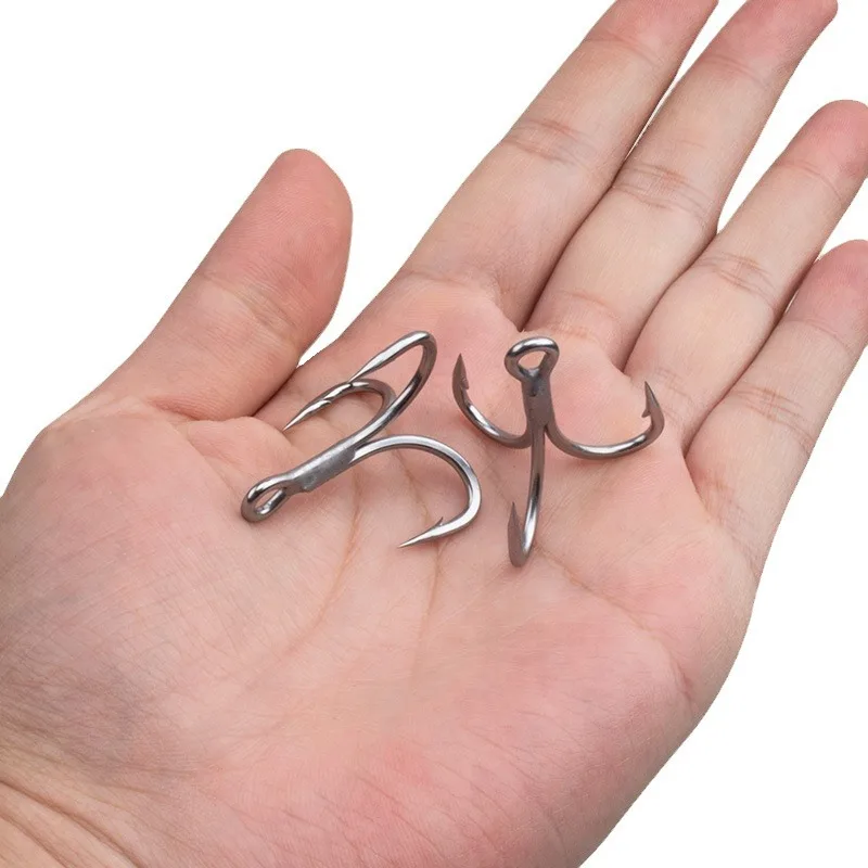 50pcs/Bag Fishing Treble Hook 3X/4X/5X Strong Carbon Steel Classic Round Bend Triple Fish Hooks for Big Game Bluefish Salmon
50pcs/Bag Fishing Treble Hook 3X/4X/5X Strong Carbon Steel Classic Round Bend Triple Fish Hooks for Big Game Bluefish Salmon