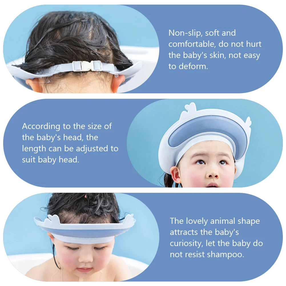 Silicone Waterproof Ear Protection Baby Shampoo Cap Kids Bath Hat Toddler Shower Cap Adjustable Size Soft
Silicone Waterproof Ear Protection Baby Shampoo Cap Kids Bath Hat Toddler Shower Cap Adjustable Size Soft