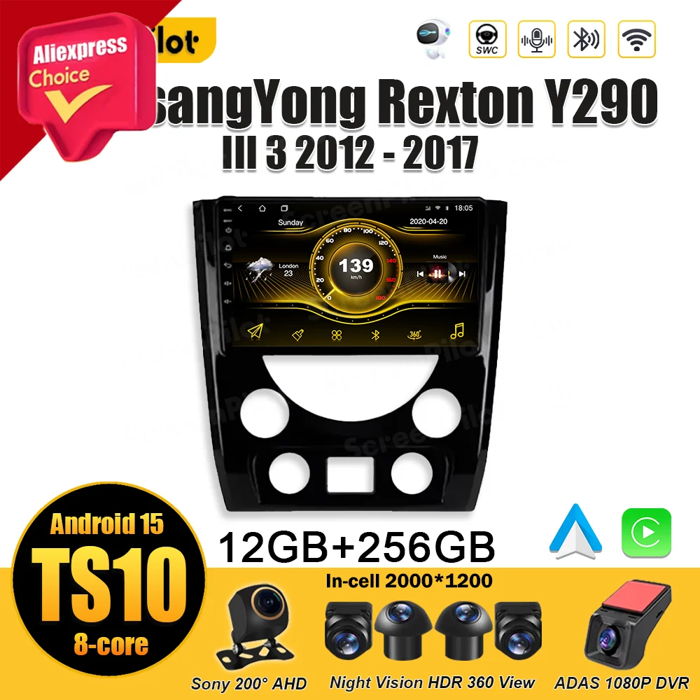 Android 15 For SsangYong Rexton Y290 III 3 2012 - 2017 Car Radio Multimedia Video Player Stereo Head Unit 2 din Android Auto DSP
Android 15 For SsangYong Rexton Y290 III 3 2012 - 2017 Car Radio Multimedia Video Player Stereo Head Unit 2 din Android Auto DSP