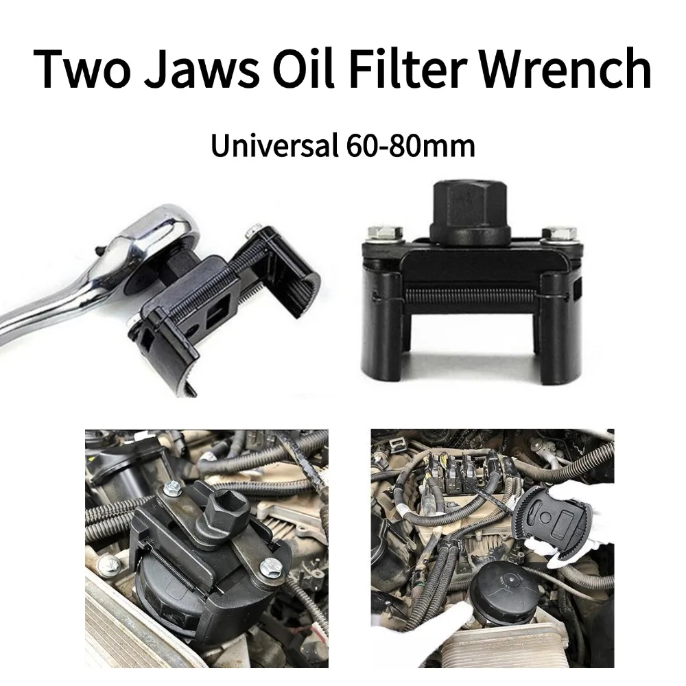 Heavy Duty 60-80mm Adjustable Two Claw Oil Filter Wrench Steel Serrated Fuel Filter Remover Spanner Car Disassembly Hand Tool
Heavy Duty 60-80mm Adjustable Two Claw Oil Filter Wrench Steel Serrated Fuel Filter Remover Spanner Car Disassembly Hand Tool