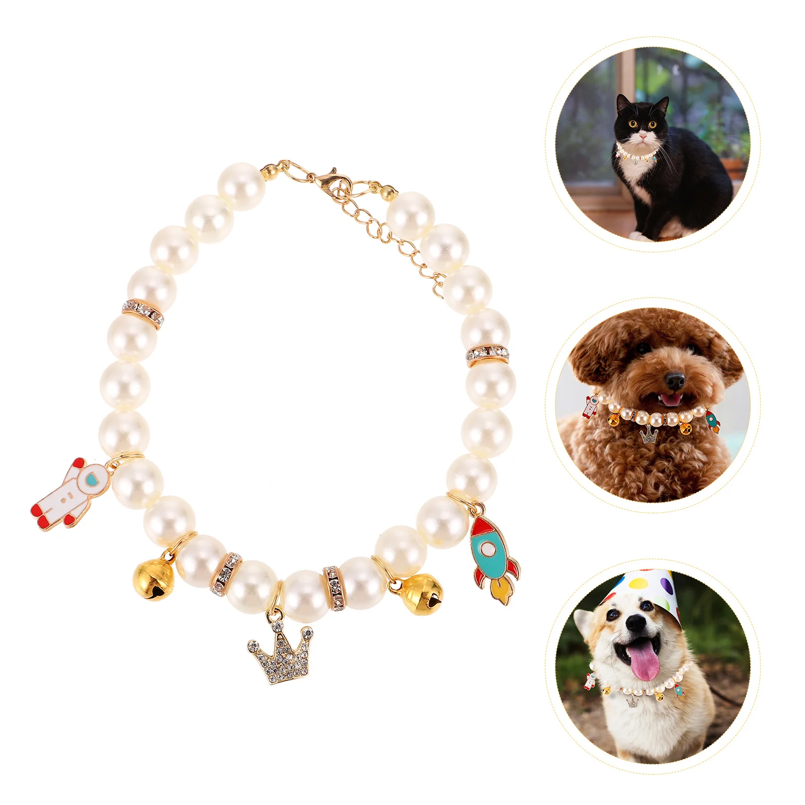 Pearl Necklace Cat Collar Adjustable Kitten Puppy Plastic Lightweight Durable Comfortable Bells Parties Christmas Daily Wear Pet
Pearl Necklace Cat Collar Adjustable Kitten Puppy Plastic Lightweight Durable Comfortable Bells Parties Christmas Daily Wear Pet