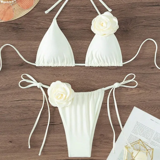 S -XL Sexy 3D Flowers Halter Strappy Bikini Women Swimwear Female Swimsuit Two-pieces Bikini Set Bather Bathing Suit Swim
S -XL Sexy 3D Flowers Halter Strappy Bikini Women Swimwear Female Swimsuit Two-pieces Bikini Set Bather Bathing Suit Swim