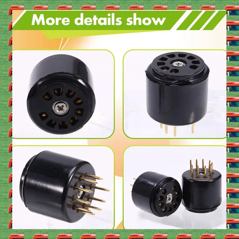 ABMO 10PCS 9Pin Tube Socket Test Saver For 6DJ8 12AX7 ECC83 12AU7 ECC82 EF86 6922 5670 Audio Amplifier
ABMO 10PCS 9Pin Tube Socket Test Saver For 6DJ8 12AX7 ECC83 12AU7 ECC82 EF86 6922 5670 Audio Amplifier