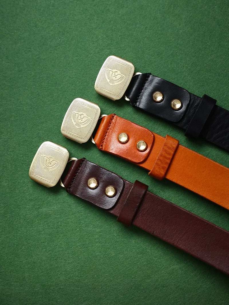 Handmade Pure Copper Bule Leather Belt for Men Vintage Top Layer Oil Waxed Cowhide Auatic Bule Casual Sle Waist Belt
Handmade Pure Copper Bule Leather Belt for Men Vintage Top Layer Oil Waxed Cowhide Auatic Bule Casual Sle Waist Belt
