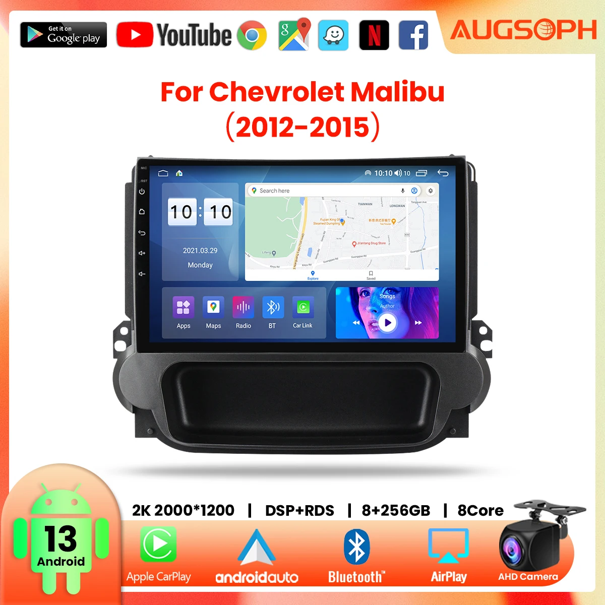 Android 13 Car Radio for Chevrolet Malibu 2012-2015,9inch 2K Multimedia Player with 4G Car Carplay & 2Din GPS
Android 13 Car Radio for Chevrolet Malibu 2012-2015,9inch 2K Multimedia Player with 4G Car Carplay & 2Din GPS