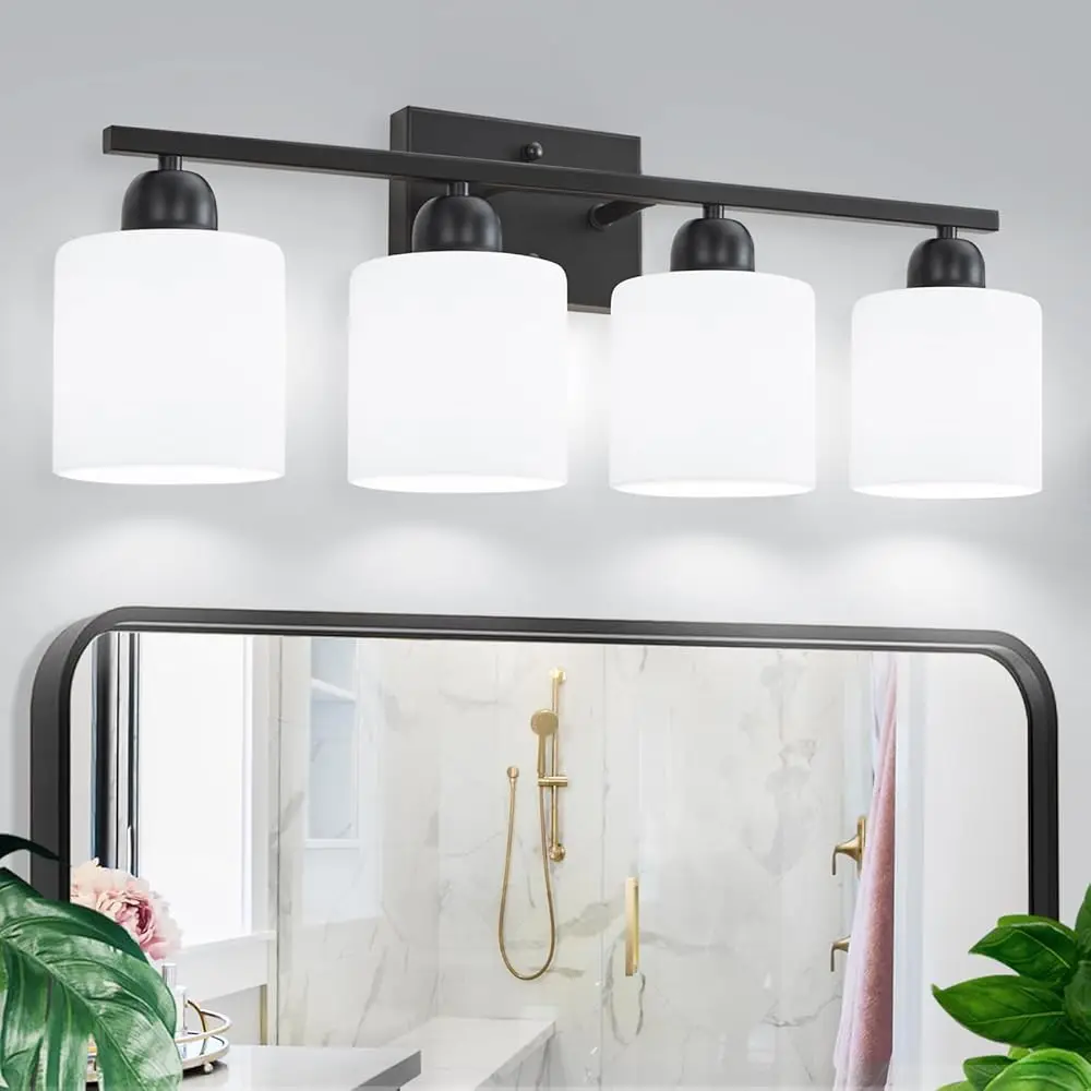 4-Light Bla Bathroom Vanity Light, Bathroom Light Fixtures With Clear Glass Shades, Bla Vanity Light For Bathroom Mirror,
4-Light Bla Bathroom Vanity Light, Bathroom Light Fixtures With Clear Glass Shades, Bla Vanity Light For Bathroom Mirror,