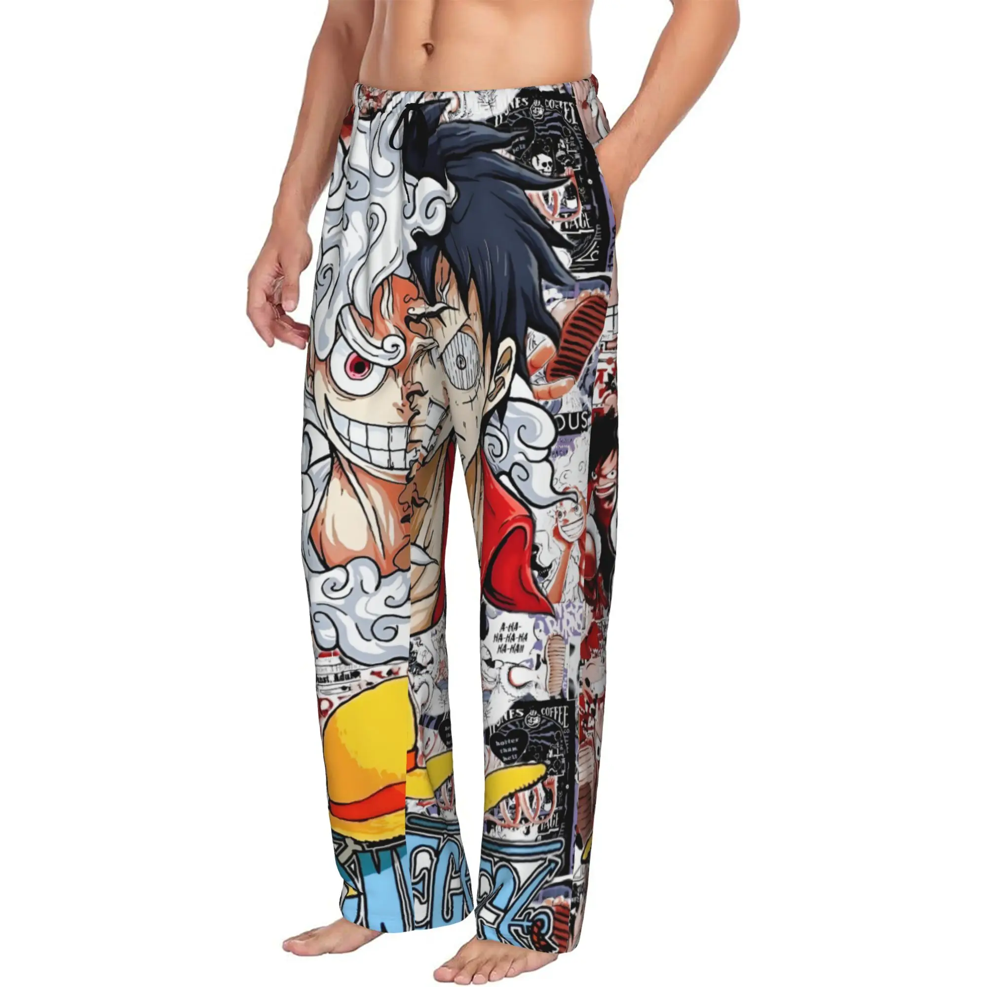 Custom Anime One P-Pieces Luffy Pajama Pants Men's Hot Lounge Sleep Drawstring Sleepwear Bottoms with Pockets
Custom Anime One P-Pieces Luffy Pajama Pants Men's Hot Lounge Sleep Drawstring Sleepwear Bottoms with Pockets