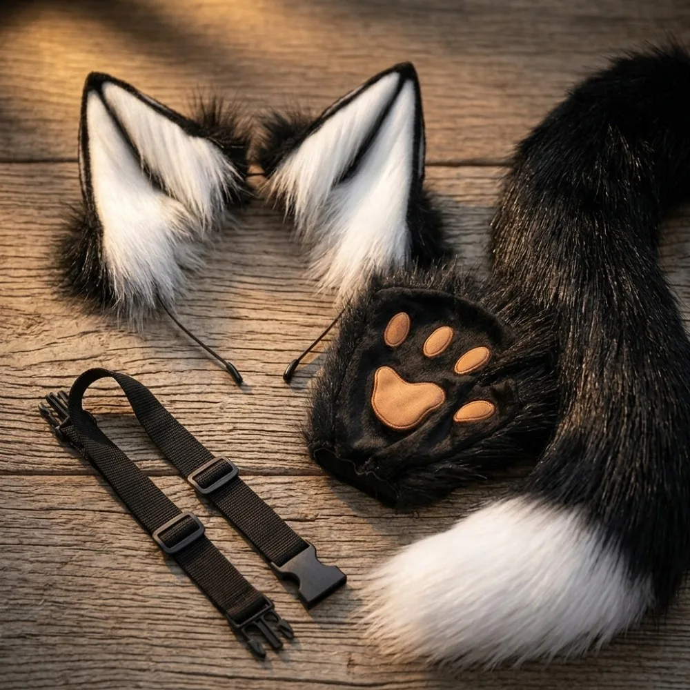 Plush Fox Ear Hair Hoop Adjustable Tail Belt Cat Paw Gloves Kit Furry Wolf Cosplay Outfit Halloween Carnival Anime Convention Decor
Plush Fox Ear Hair Hoop Adjustable Tail Belt Cat Paw Gloves Kit Furry Wolf Cosplay Outfit Halloween Carnival Anime Convention Decor