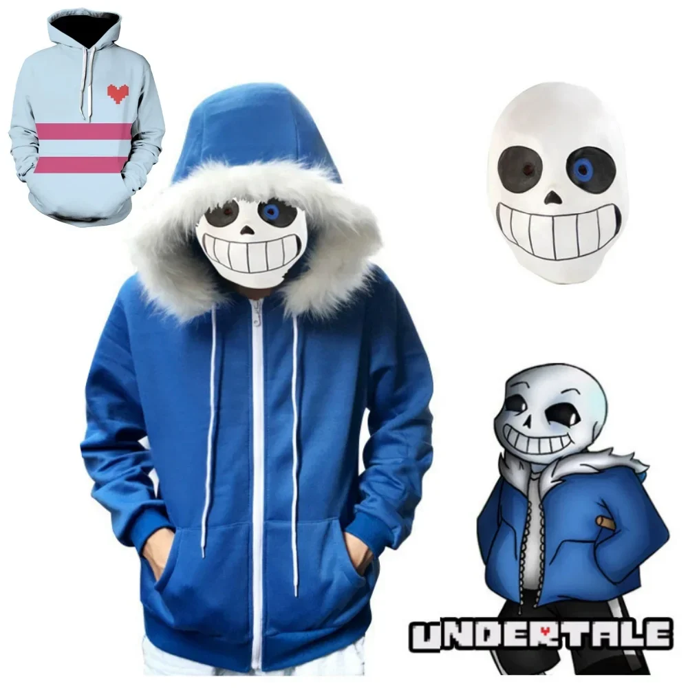 Undertale Sans Cosplay Hoodies Latex Mask COOL SKELETON Cos Blue Coat Halloween Cosplay Costume Unisex Jacket Headgear
Undertale Sans Cosplay Hoodies Latex Mask COOL SKELETON Cos Blue Coat Halloween Cosplay Costume Unisex Jacket Headgear