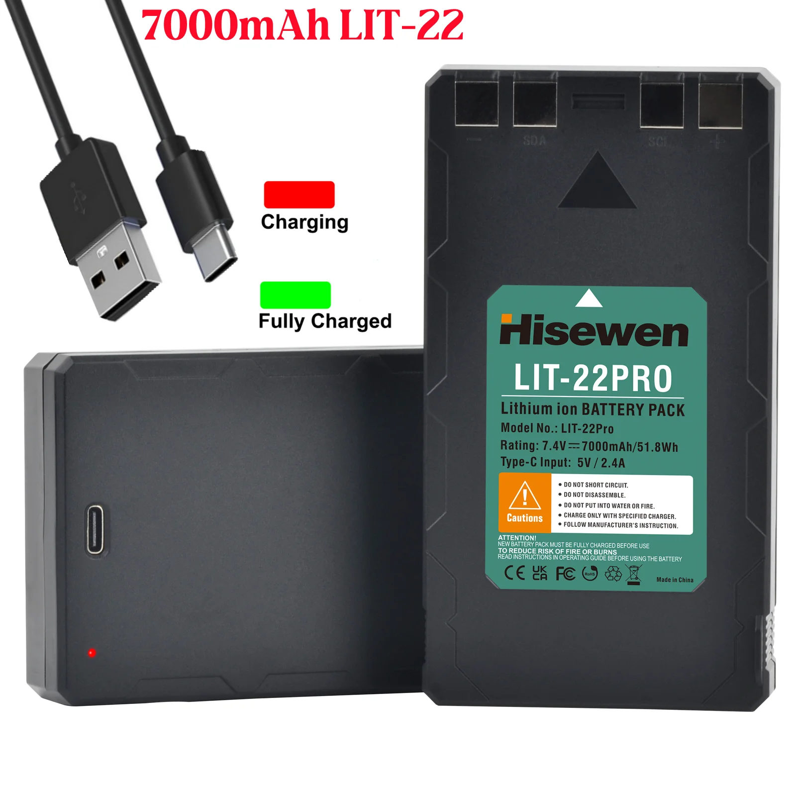 Hisewen LIT-22 LIT-22 Pro Battery With USB-C Fast Charging for SPYPOINT Flex-M, Flex G-36, Flex-Plus, Flex-S Hunting Cameras
Hisewen LIT-22 LIT-22 Pro Battery With USB-C Fast Charging for SPYPOINT Flex-M, Flex G-36, Flex-Plus, Flex-S Hunting Cameras