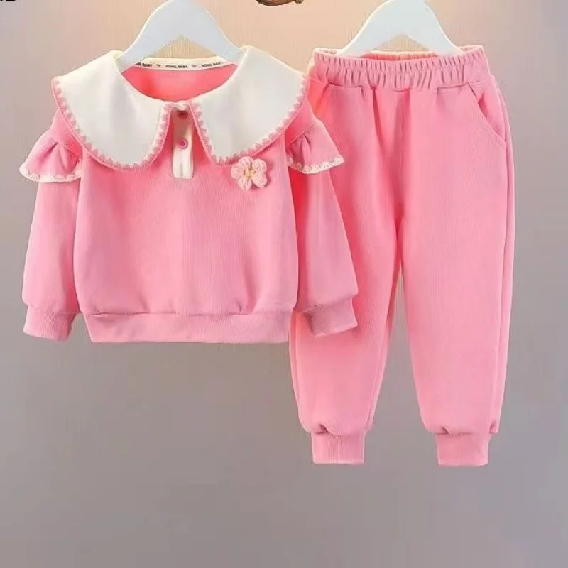 Girls' Winter Plush Set New Style Mid-Size Short Sweatshirt + Wide-Leg Pants Tween Clothing Sports Set Kids Outfits
Girls' Winter Plush Set New Style Mid-Size Short Sweatshirt + Wide-Leg Pants Tween Clothing Sports Set Kids Outfits