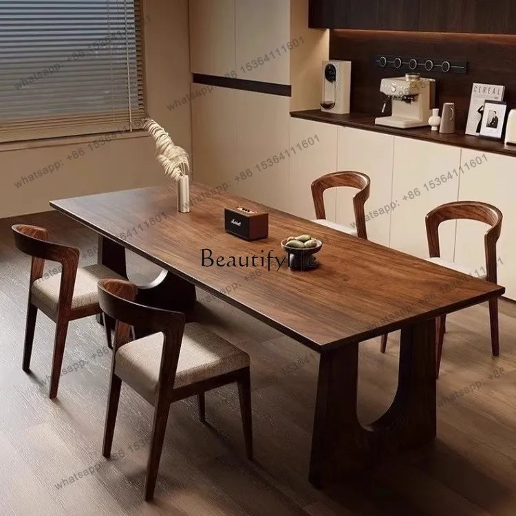 56 North American black walnut dining table household modern simple solid wood medium and ancient style
56 North American black walnut dining table household modern simple solid wood medium and ancient style