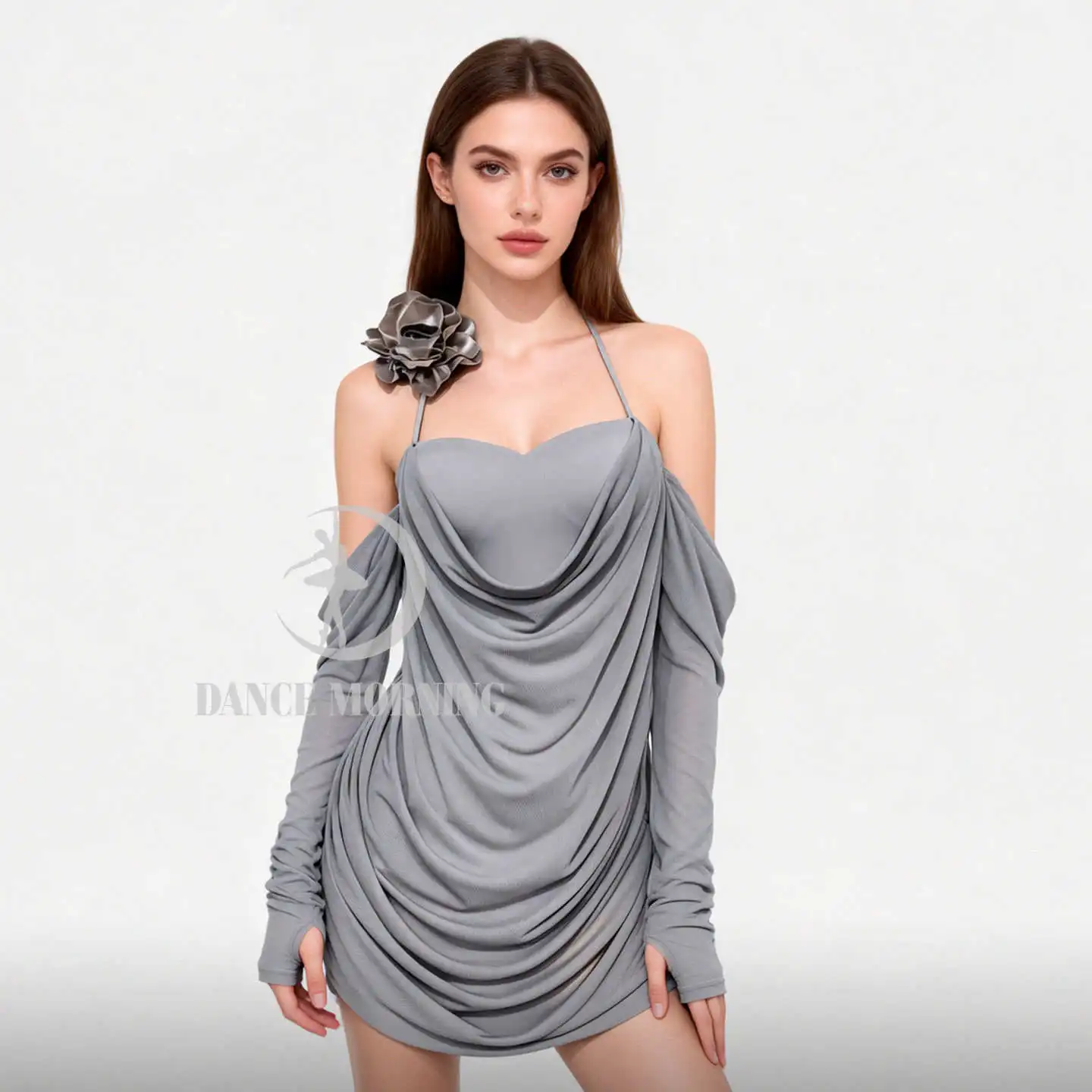 Латинское платье, серое платье для соревнований, одежда для латинских танцев, платье для самбы, ча-ча, сальсы 285
Латинское платье, серое платье для соревнований, одежда для латинских танцев, платье для самбы, ча-ча, сальсы 285