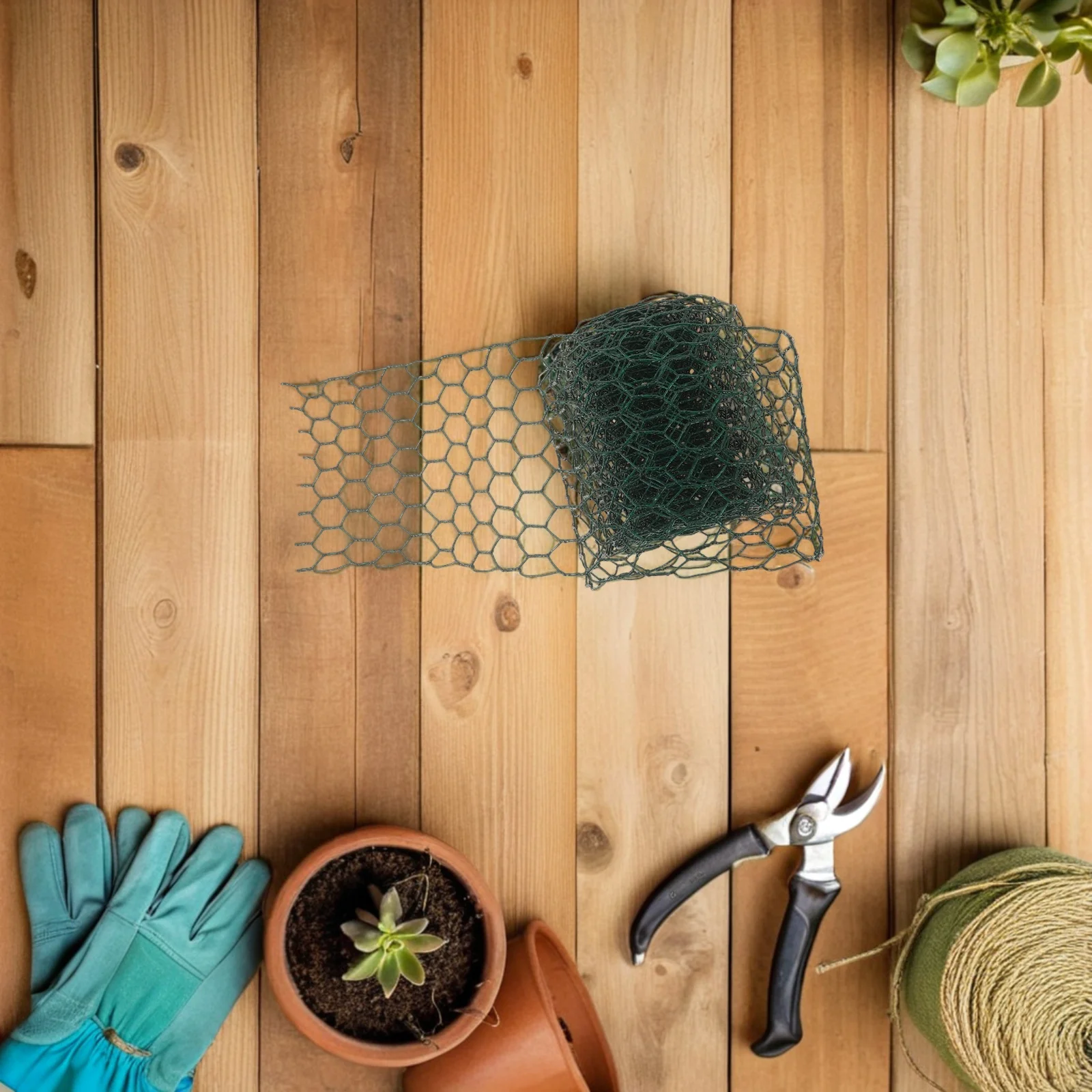 Chicken Wire Roll for Gardens and Florists - 0.6 Inch Hexagonal Green Coated Metal Mesh 4x13 Feet - Garden Border Fencing Plant
Chicken Wire Roll for Gardens and Florists - 0.6 Inch Hexagonal Green Coated Metal Mesh 4x13 Feet - Garden Border Fencing Plant