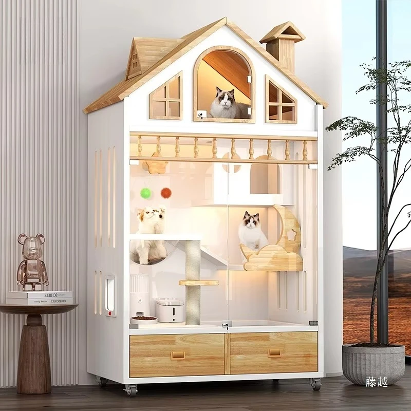 Customized high-end indoor cat fence, high-end furniture design with bathroom
Customized high-end indoor cat fence, high-end furniture design with bathroom