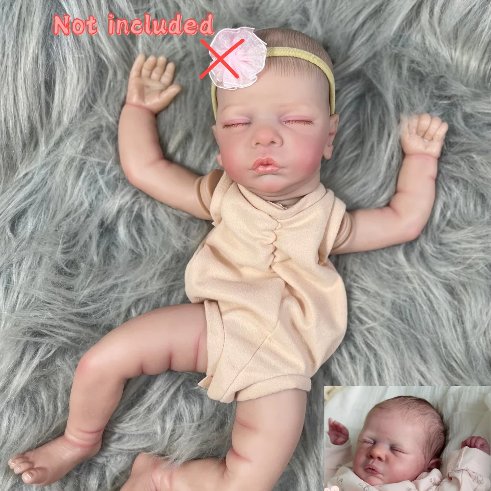 19 Inch Kit Reborn Romy 3D Painted Skin Doll With Rooted Eyelashes and Cloth Body Unassembled Reborn Baby Doll Parts Molds
19 Inch Kit Reborn Romy 3D Painted Skin Doll With Rooted Eyelashes and Cloth Body Unassembled Reborn Baby Doll Parts Molds