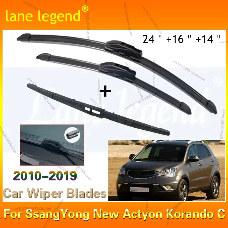Car Wiper Front & Rear Wiper Blades Set For SsangYong New Actyon Korando C 2010 - 2019 Windshield Windscreen Window 24"16"14"
Car Wiper Front & Rear Wiper Blades Set For SsangYong New Actyon Korando C 2010 - 2019 Windshield Windscreen Window 24"16"14"