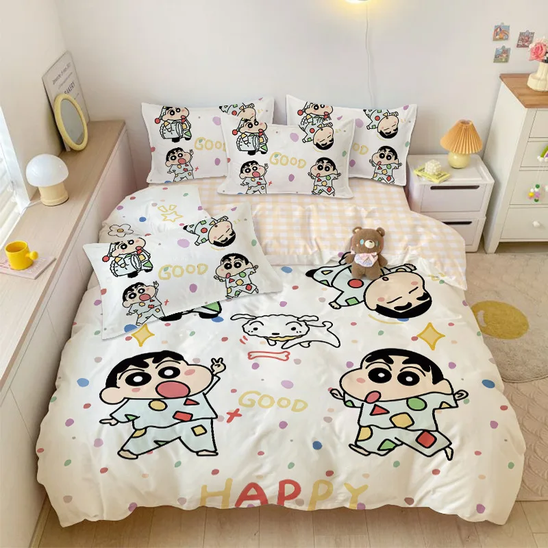 Anime C-Crayon Shin Chans Bedding Set Cartoon Duvet Cover Pillowcase For Kids Adults Single Double Large Sizes Bedroom Decor Gif
Anime C-Crayon Shin Chans Bedding Set Cartoon Duvet Cover Pillowcase For Kids Adults Single Double Large Sizes Bedroom Decor Gif
