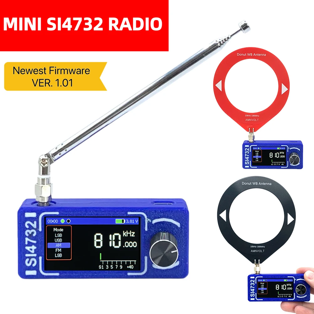 SI4732 DSP Portable Radio 1.9inch IPS Screen Pocket Mini Radio with Antenna Full Band Mini Receiver
SI4732 DSP Portable Radio 1.9inch IPS Screen Pocket Mini Radio with Antenna Full Band Mini Receiver