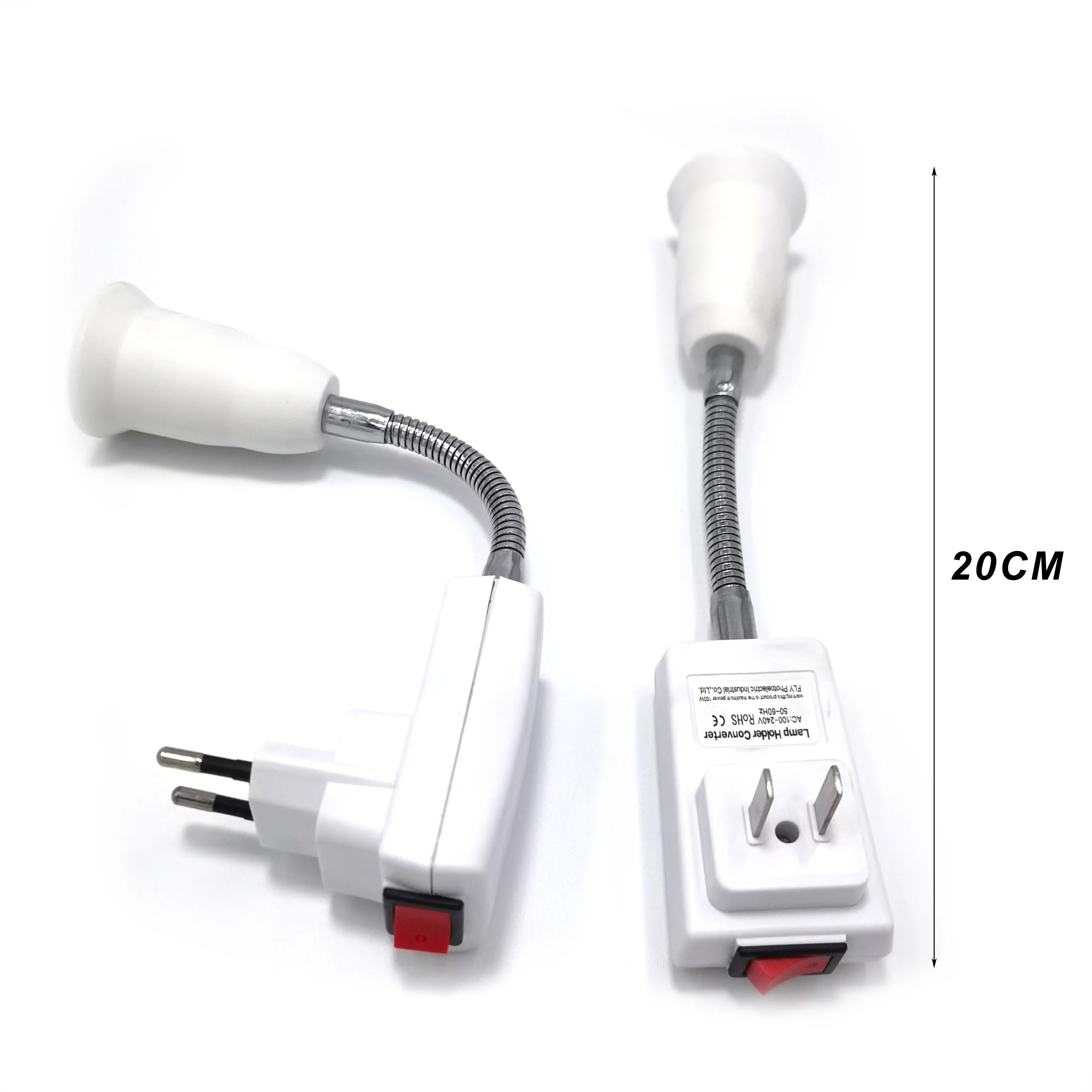 European American Australia EU UK US AU Plug to E27 Light Base Conversion LED Bulb Socket Rotary Lamp Holder With Switch 20cm
European American Australia EU UK US AU Plug to E27 Light Base Conversion LED Bulb Socket Rotary Lamp Holder With Switch 20cm