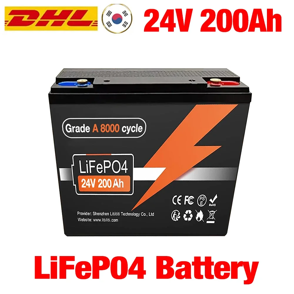 100% New LiFePo4 24V 200Ah lithium iron phosphate battery Built-in 200A BMS,for Solar Marine Overland Off-Grid LiFePo4 Battery
100% New LiFePo4 24V 200Ah lithium iron phosphate battery Built-in 200A BMS,for Solar Marine Overland Off-Grid LiFePo4 Battery
