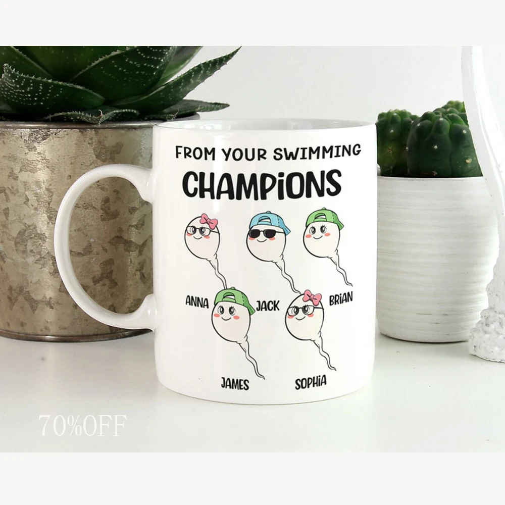 Custom Funny Father's Day Gift Creative Goofy Sperm Pattern Ceramic Mug Impressive Present for Dad Unique Humorous Gift for Men
Custom Funny Father's Day Gift Creative Goofy Sperm Pattern Ceramic Mug Impressive Present for Dad Unique Humorous Gift for Men