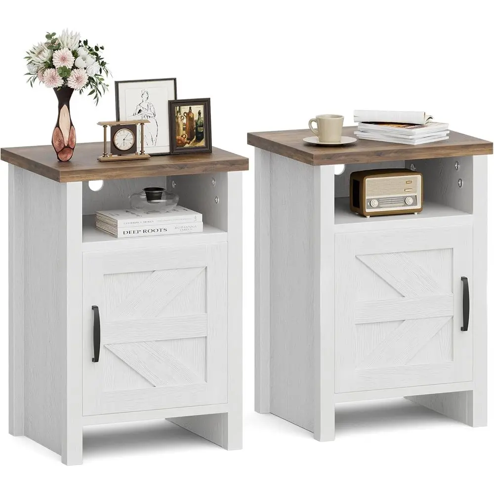 Nightstand, Bed Table with Barn Door and Shelf, Rustic End Table Side Table for Bedroom, Living Room (2, White)
Nightstand, Bed Table with Barn Door and Shelf, Rustic End Table Side Table for Bedroom, Living Room (2, White)