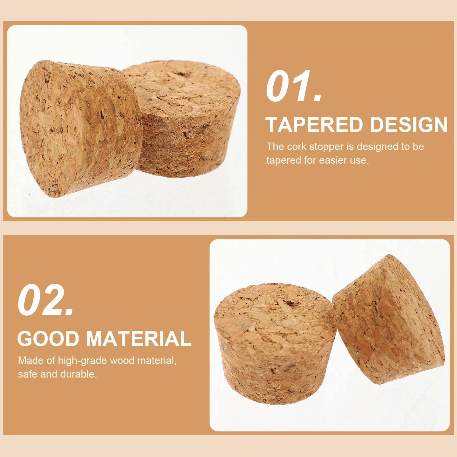 20pcs Glass Bottle Cork Stoppers Airtight Sealing Vacuum Plug 33x28x20mm For 29 31 5mm Mouth Reusable Wooden
20pcs Glass Bottle Cork Stoppers Airtight Sealing Vacuum Plug 33x28x20mm For 29 31 5mm Mouth Reusable Wooden