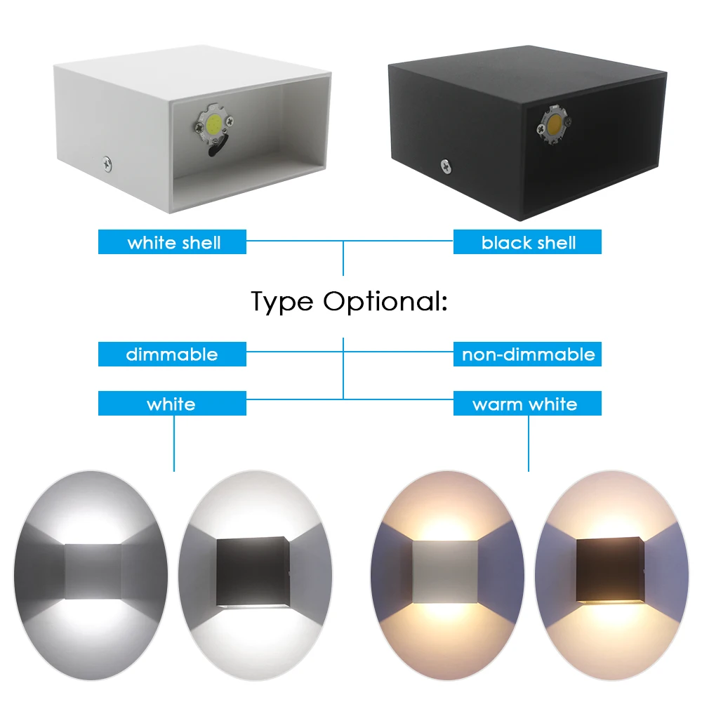 AC 85-265V 6W Cube LEDs Wall Sconces Light Modern COB Wall Lamp Mounted Lighting Fixtures for Corridor Stair Bedside Hallway Por
AC 85-265V 6W Cube LEDs Wall Sconces Light Modern COB Wall Lamp Mounted Lighting Fixtures for Corridor Stair Bedside Hallway Por