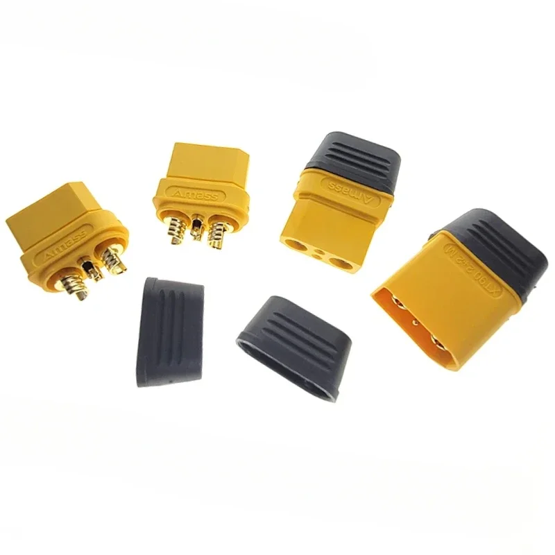 XT90I Dual signal pin aircraft model connector XT90 (2+2) Lithium Battery Socket Connector Male Female Gold Plated Banana Plug
XT90I Dual signal pin aircraft model connector XT90 (2+2) Lithium Battery Socket Connector Male Female Gold Plated Banana Plug