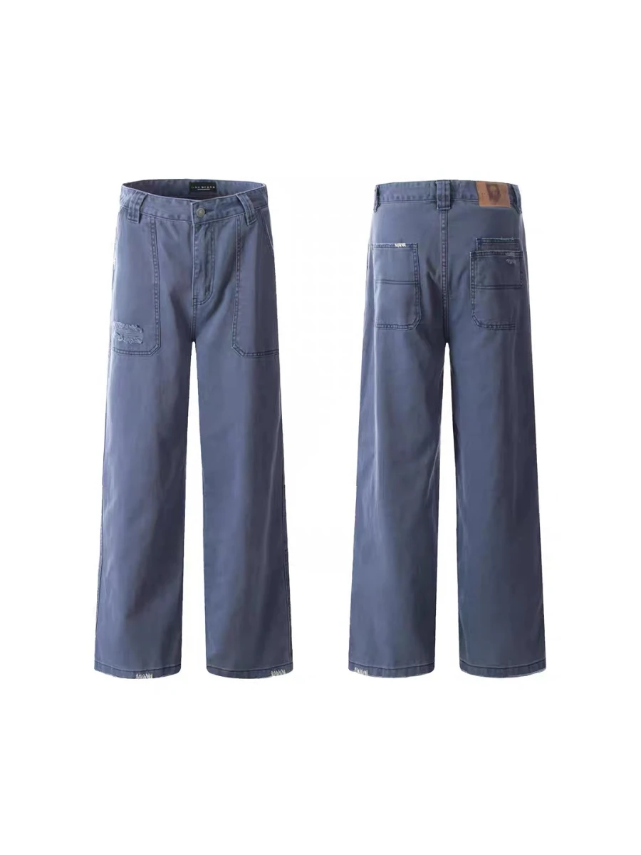 Ретро-джинсы в американском стиле, рваные, прямого кроя, свободные, повседневные, в пол, для мужчин и женщин, модные джинсовые брюки
Ретро-джинсы в американском стиле, рваные, прямого кроя, свободные, повседневные, в пол, для мужчин и женщин, модные джинсовые брюки