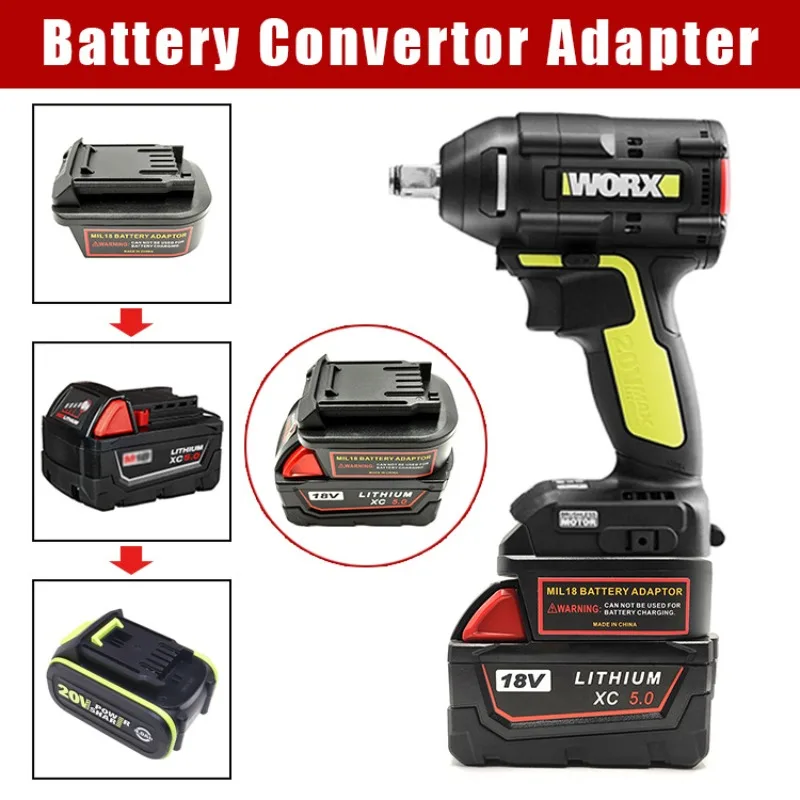 Battery Adapter Converter for Milwaukee 18V Lithium-ion Batteries Converter for WORX 5pin 20V Battery Power Tools (green Model)
Battery Adapter Converter for Milwaukee 18V Lithium-ion Batteries Converter for WORX 5pin 20V Battery Power Tools (green Model)