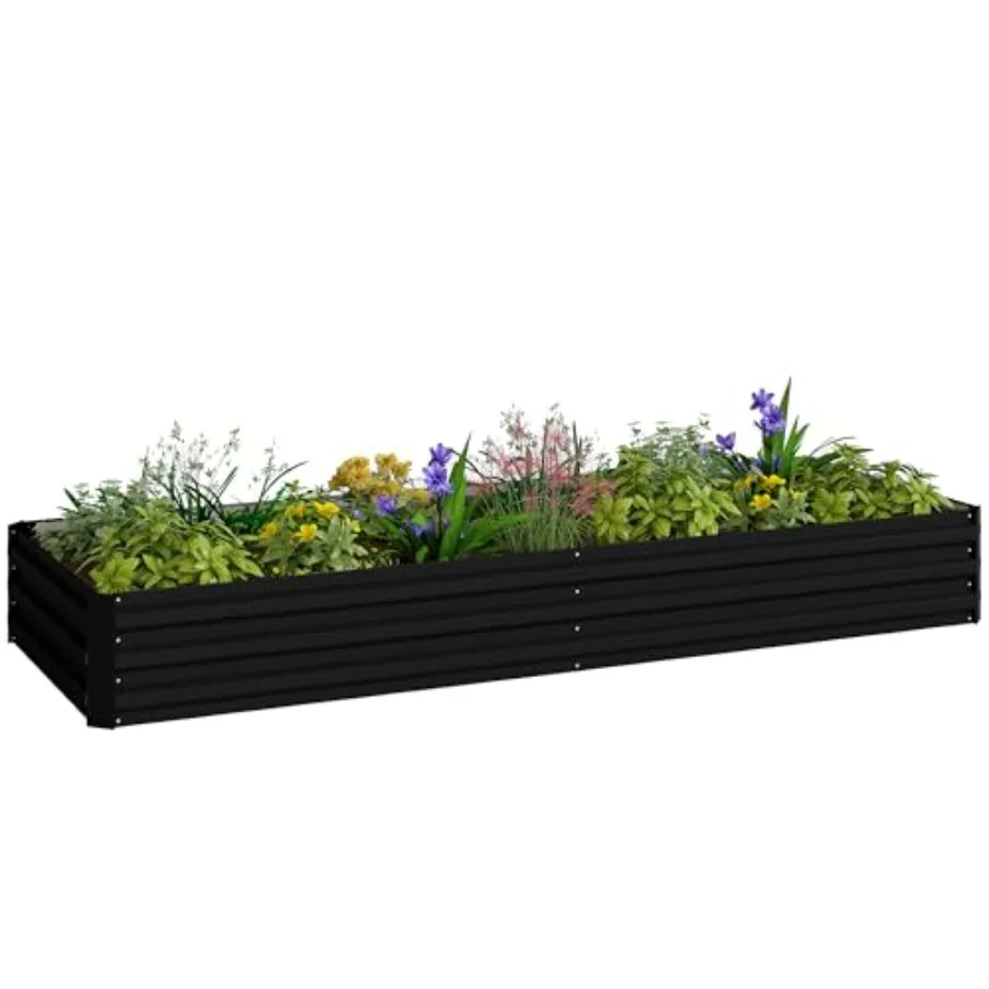 Оцинкованная металлическая грядка-клумба 8' x 3' x 1' для выращивания овощей, цветов, трав, суккулентов, черная
Оцинкованная металлическая грядка-клумба 8' x 3' x 1' для выращивания овощей, цветов, трав, суккулентов, черная