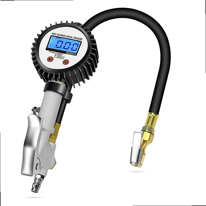 High-precision LCD digital tire pressure gauge with backlit display for automotive applications
High-precision LCD digital tire pressure gauge with backlit display for automotive applications