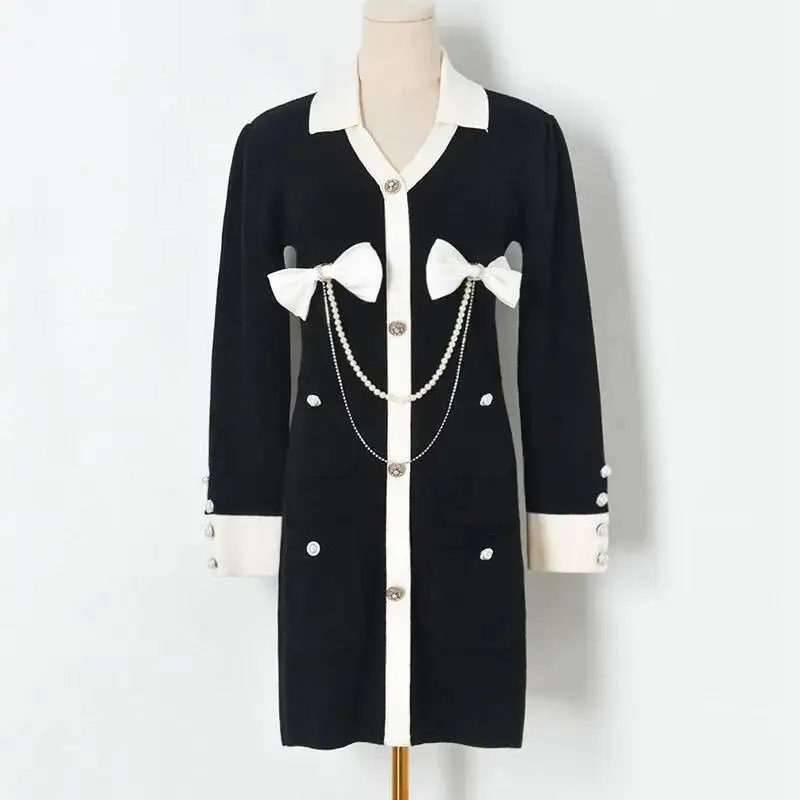 2025 Новые платья трапециевидной формы с длинными рукавами, женское трикотажное хлопковое платье с бантом
2025 Новые платья трапециевидной формы с длинными рукавами, женское трикотажное хлопковое платье с бантом