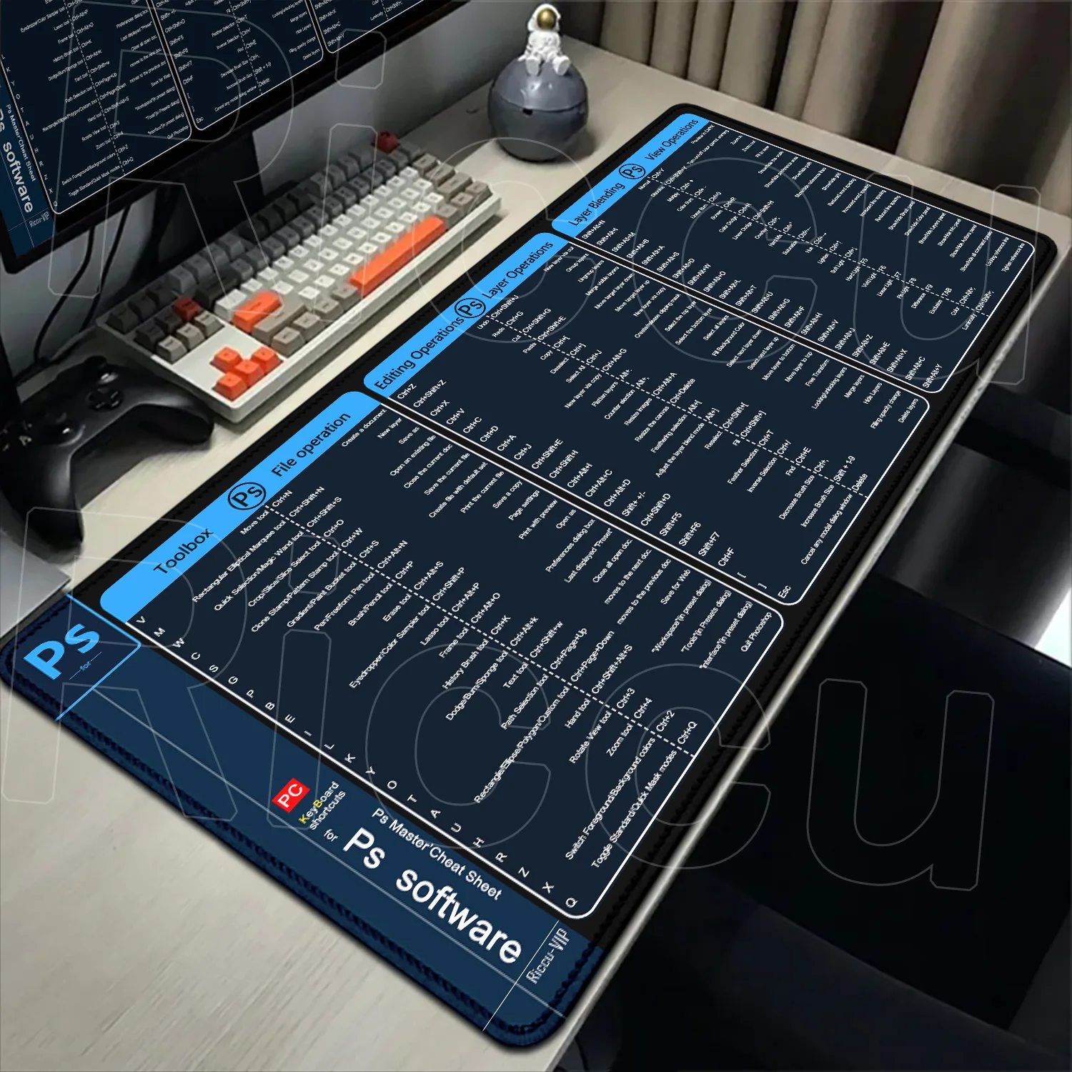 Ps Shortcuts Mouse Pad Xxl Office Software Software HD Table Pad Natural Rubber Non-slip Keyboard Carpet Desktop Protective Rugs
Ps Shortcuts Mouse Pad Xxl Office Software Software HD Table Pad Natural Rubber Non-slip Keyboard Carpet Desktop Protective Rugs