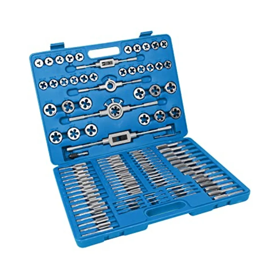 110 PCS Metric Tap and Die Set, M2-M18 Rethreading Kit for Making Screw Threads for Cutting External and Internal Thread Thread
110 PCS Metric Tap and Die Set, M2-M18 Rethreading Kit for Making Screw Threads for Cutting External and Internal Thread Thread