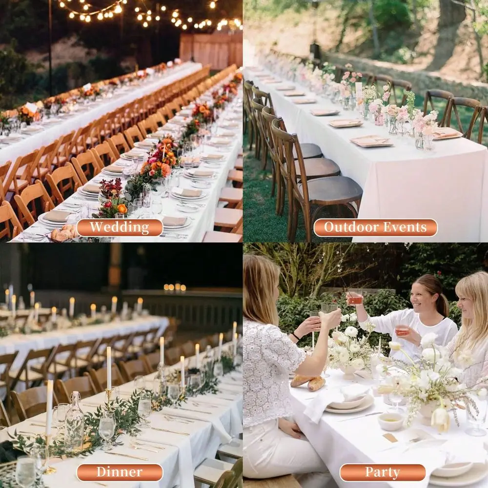 8 Pack Tablecloth 60 X 126 Inch, Rectangle Tablecloth For 8 Foot Table, Stain And Wrinkle Resistant Washable Polyester Table Cl
8 Pack Tablecloth 60 X 126 Inch, Rectangle Tablecloth For 8 Foot Table, Stain And Wrinkle Resistant Washable Polyester Table Cl