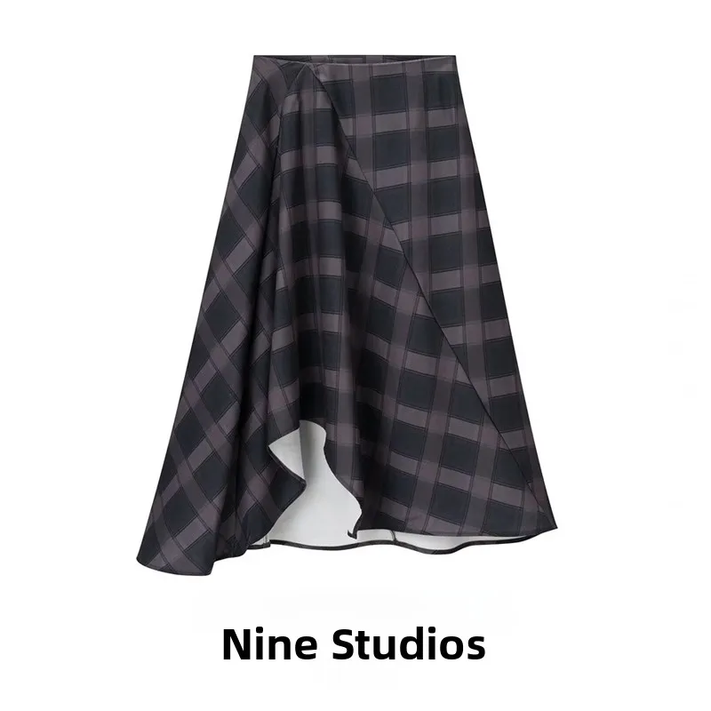 Casual High Waist Plaid Skirt Nine Zar Women's Fashion Versatile Leisure Asymmetrical Grid Halves Skirt for Ladies
Casual High Waist Plaid Skirt Nine Zar Women's Fashion Versatile Leisure Asymmetrical Grid Halves Skirt for Ladies