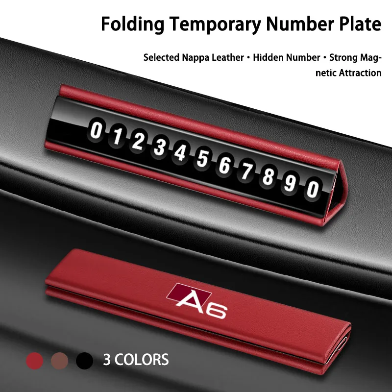 New Leather Mobile Phone Temporary Parking Number Plate For Audi A6 A5 A4 A3 A7 A8 20142021 2022 2023 2020 Car Accessories
New Leather Mobile Phone Temporary Parking Number Plate For Audi A6 A5 A4 A3 A7 A8 20142021 2022 2023 2020 Car Accessories