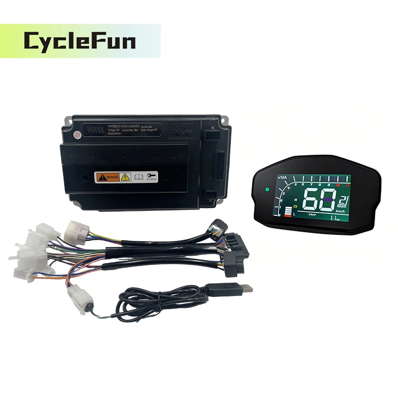 Votol EM-70 EM70 Programmable Sine Wave BLDC Controller with DKD Display for 1500w 2000w Mid Drive Motor Electric ATV Motorcycle 
Votol EM-70 EM70 Programmable Sine Wave BLDC Controller with DKD Display for 1500w 2000w Mid Drive Motor Electric ATV Motorcycle