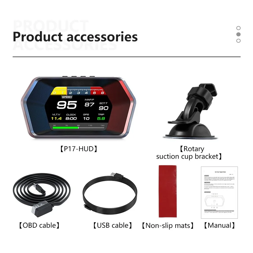 P17 HUD OBD2 GPS On-board Computer Car Electronics Accessories Head Up Display Vehicle Speed Voltage With Overspeed Alarm Gauge
P17 HUD OBD2 GPS On-board Computer Car Electronics Accessories Head Up Display Vehicle Speed Voltage With Overspeed Alarm Gauge