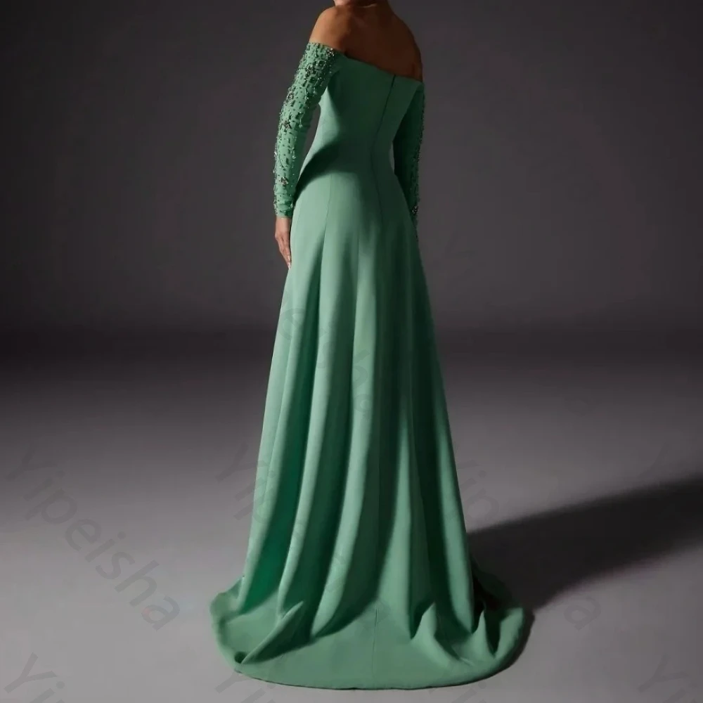 Customized Off Shoulder Long Sleeves Evening Dresses Elegant Backless Celebrity Dress Exquisite High Quality Prom Party Gowns
Customized Off Shoulder Long Sleeves Evening Dresses Elegant Backless Celebrity Dress Exquisite High Quality Prom Party Gowns