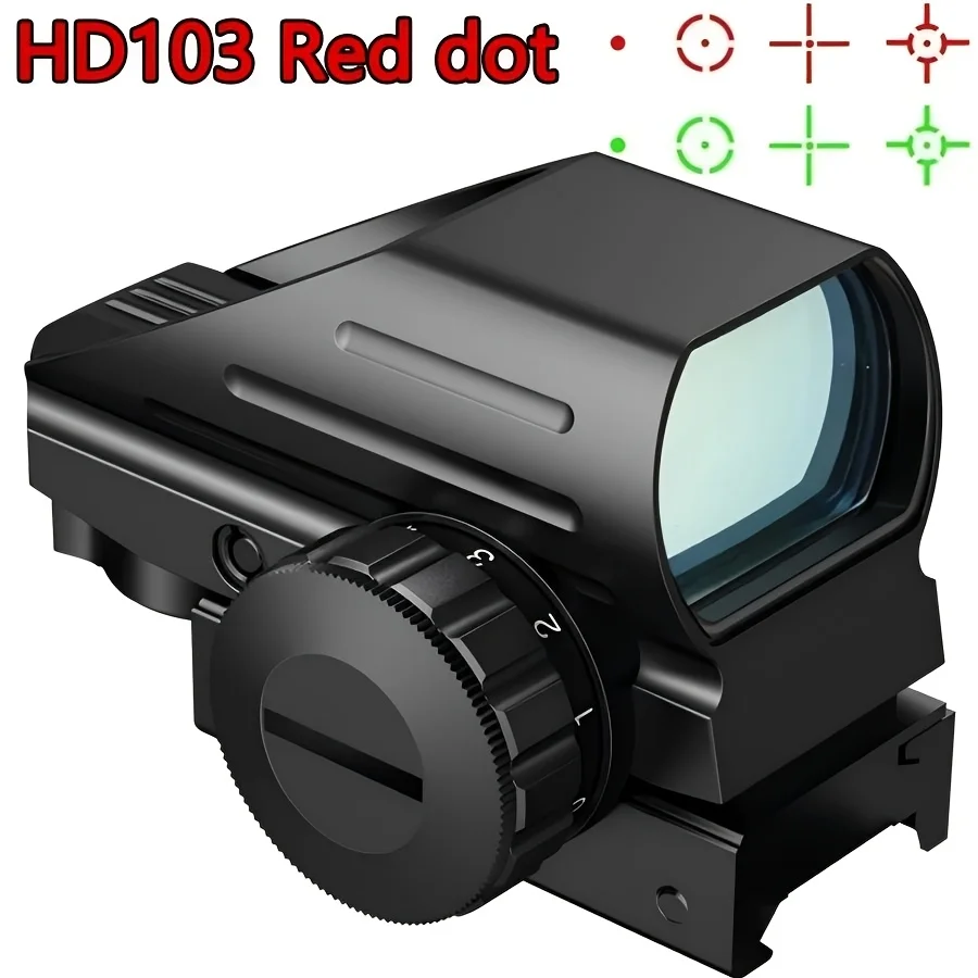 4 Reticles Holographic Scope Sight,Lightweight Aluminum Alloy Red And Green Dot Extended Hood, Easy On/Off For Switch
4 Reticles Holographic Scope Sight,Lightweight Aluminum Alloy Red And Green Dot Extended Hood, Easy On/Off For Switch