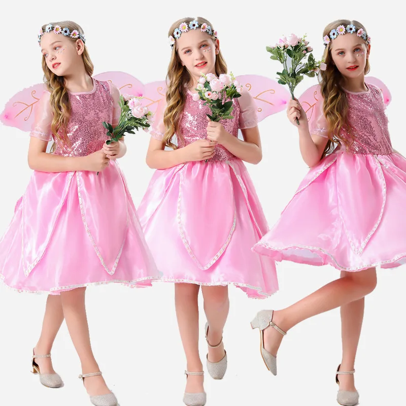 Children's Halloween Costume Pink Fairy Skirt with Wings Girls' Dress up Clothes Party Outfits Little Girl's Cosplay
Children's Halloween Costume Pink Fairy Skirt with Wings Girls' Dress up Clothes Party Outfits Little Girl's Cosplay