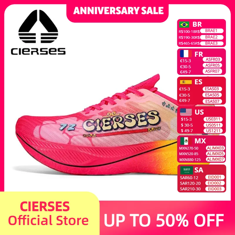 CIERSES BOSBEAR Новые профессиональные кроссовки для мужчин 2025 года, дорожная спортивная обувь для марафона Full Palm Carbon 2501
CIERSES BOSBEAR Новые профессиональные кроссовки для мужчин 2025 года, дорожная спортивная обувь для марафона Full Palm Carbon 2501