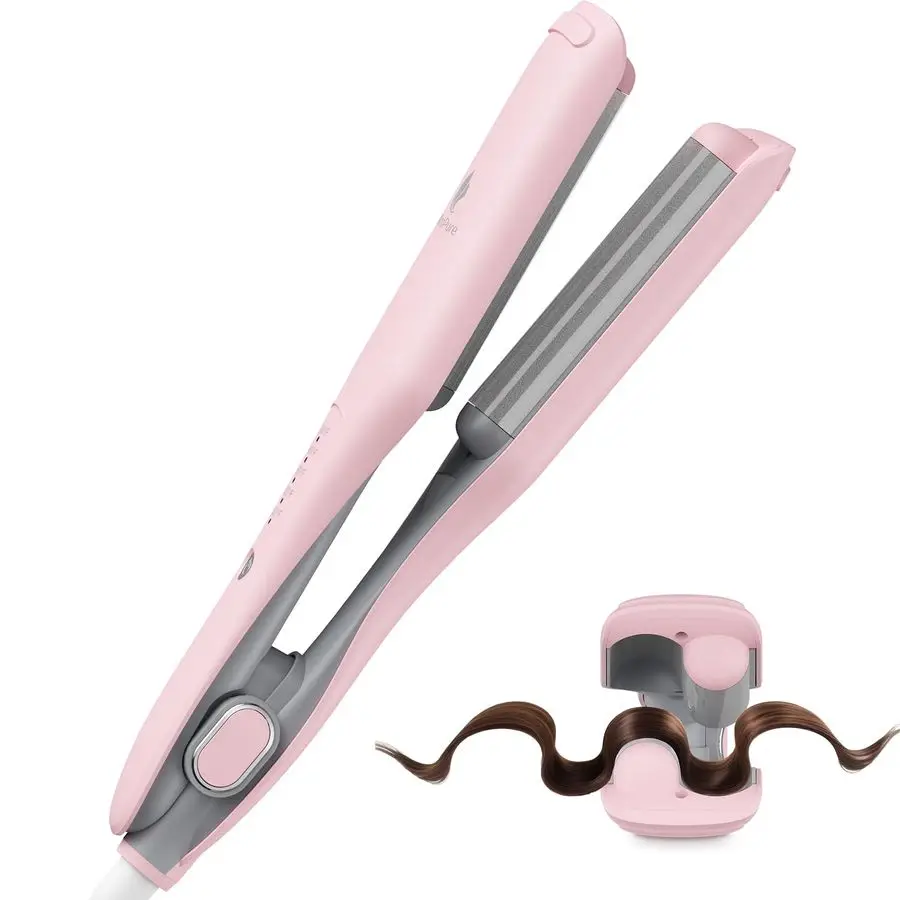 Iron Hair Crimper Waver, Waves Curling Wand 1 inch with 30S Fast Heating amp PTC Heater, Deep Waver Hair Curler for Women, Dual
Iron Hair Crimper Waver, Waves Curling Wand 1 inch with 30S Fast Heating amp PTC Heater, Deep Waver Hair Curler for Women, Dual