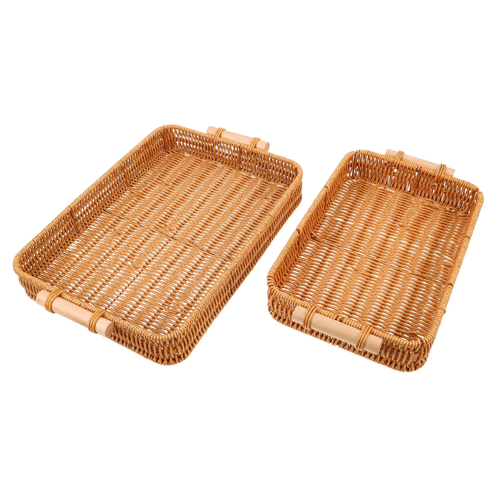 2Pcs Handmade Woven Rattan Storage Basket with Handles Natural Breathable Organizer for Kitchen Dining Room Bread Fruit
2Pcs Handmade Woven Rattan Storage Basket with Handles Natural Breathable Organizer for Kitchen Dining Room Bread Fruit