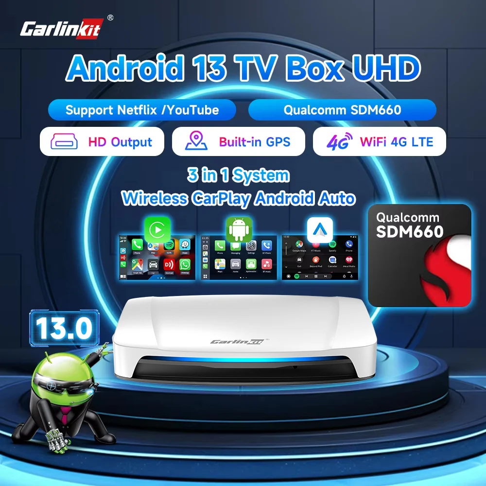 Carlinkit Android Auto Wireless Adapter Android 13 QCM 660 8-Core Smart Tv Wireless Car Play Box USB Port Support IPTV 2025
Carlinkit Android Auto Wireless Adapter Android 13 QCM 660 8-Core Smart Tv Wireless Car Play Box USB Port Support IPTV 2025