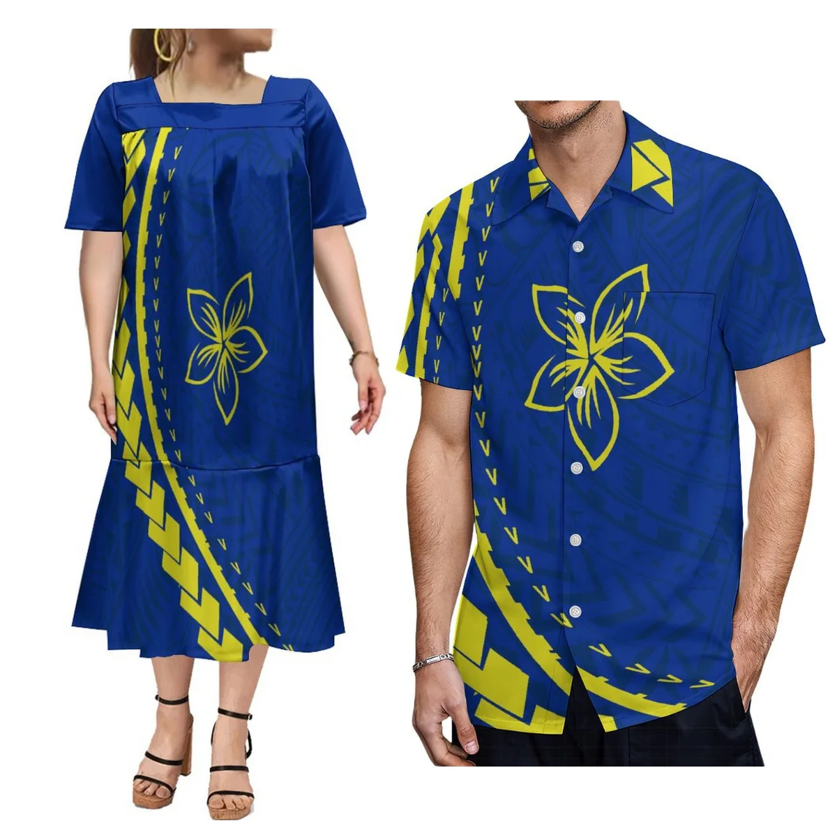 Summer Custom Mumu Women'S Temperament Dress Micronesia Fishtail Dress With Men'S Casual Shirt Couple Set
Summer Custom Mumu Women'S Temperament Dress Micronesia Fishtail Dress With Men'S Casual Shirt Couple Set